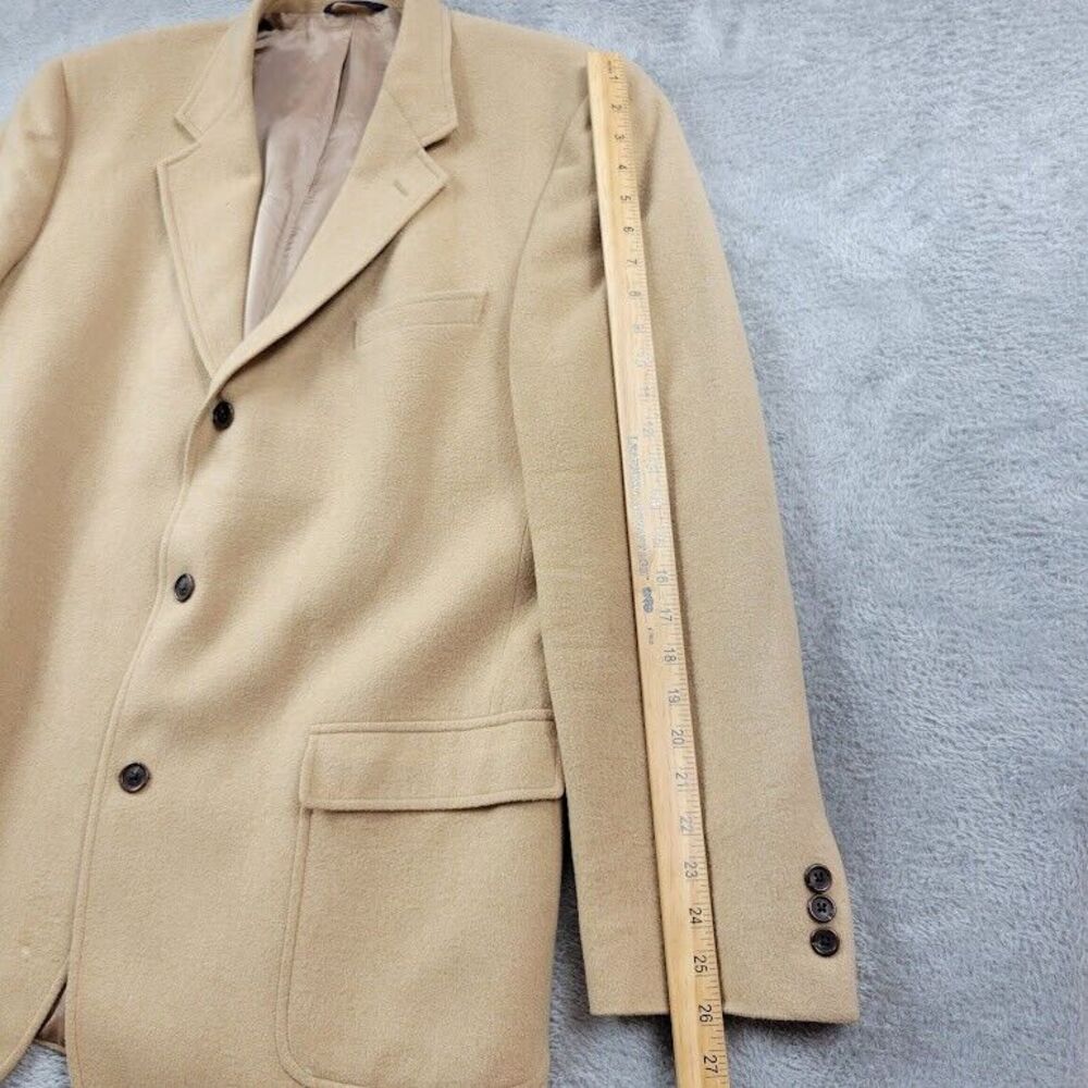 Brooks Brothers Blazer Jacket Mens 46 Brown Camel Hair Sports Jacket - Picture 15 of 16